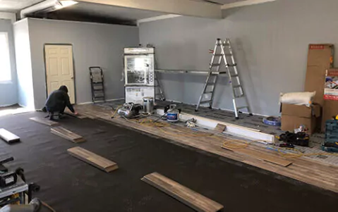 Parquet floor installation