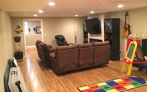 Basement renovation - remodeling into a guest room