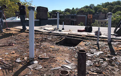 Removing the old roof