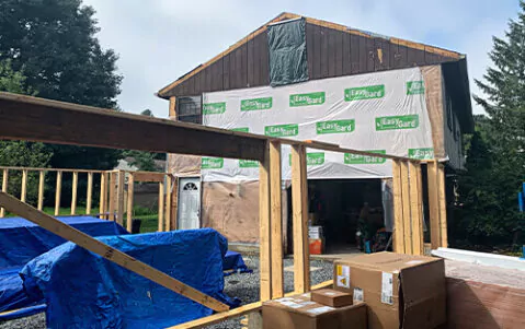 Garage and bathroom Home additions