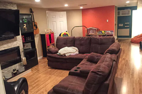 Basement remodeling into a guest room