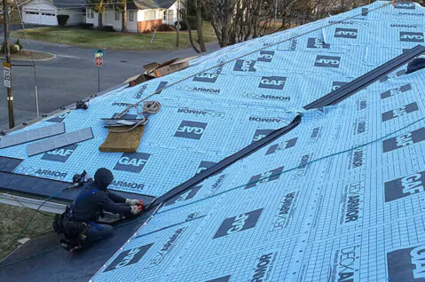 Installation of a metal roof