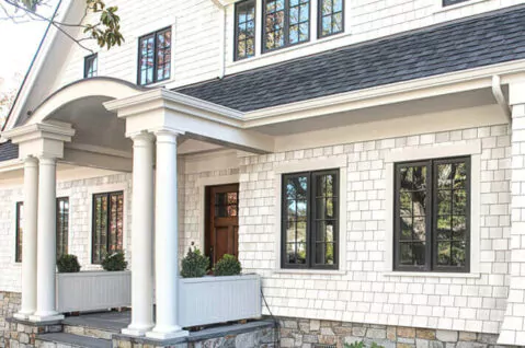 Shake siding white